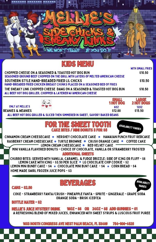MELLIE’S SIDE CHICKS & SNEAKY LINKS Menu image 1