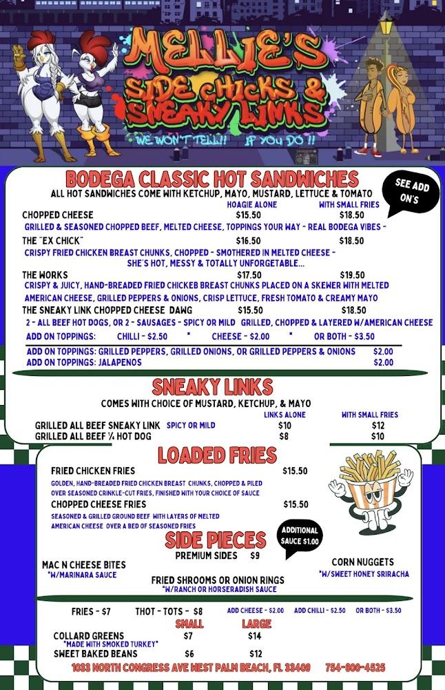 MELLIE’S SIDE CHICKS & SNEAKY LINKS Menu image 3